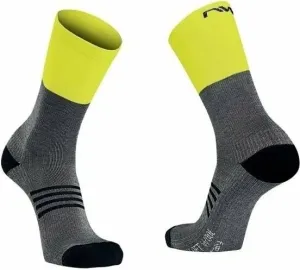 Northwave Extreme Pro High Sock Grey/Yellow Fluo S