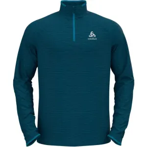 Odlo MIDLAYER 1/2 ZIP RUN EASY WARM Sweatshirt mit kurzem Reißverschluss;, blau, veľkosť XL