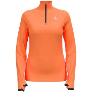 Odlo W MID LAYER 1/2 ZIP AXALP CERAMIWARM Damen Sportsweatshirt, orange, größe #1381741