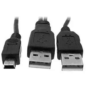 USB-Kabel, 2x USB A- > Mini 5-Pin, Y-Energie, 0,6 m