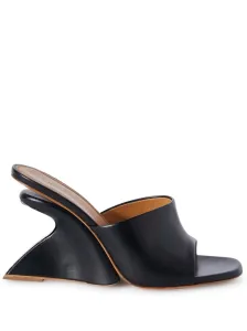 OFF-WHITE - Leather Wedge Mules #1553162