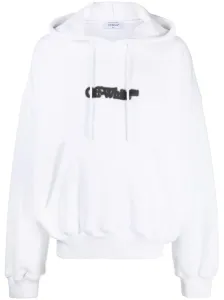 OFF-WHITE - Logo Cotton Hoodie #1360967