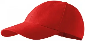 6-Panel-Baseballmütze, rot