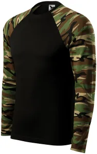 Camouflage T-Shirt mit langen Ärmeln, Tarnung braun