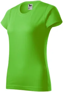 Damen einfaches T-Shirt, Apfelgrün, M