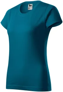 Damen einfaches T-Shirt, petrol blue, XL