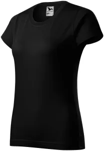 Damen einfaches T-Shirt, schwarz, S