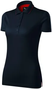 Damen elegantes mercerisiertes Poloshirt, dunkelblau #802185