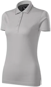 Damen elegantes mercerisiertes Poloshirt, Silber grau #802209