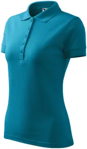 Damen elegantes Poloshirt, dunkles Türkis, XL