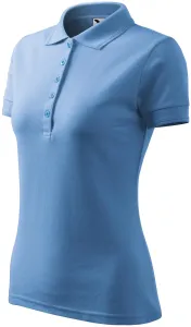 Damen elegantes Poloshirt, Himmelblau, XL
