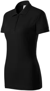 Damen eng anliegendes Poloshirt, schwarz #800993