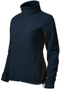 Damen Fleece-Kontrastjacke, dunkelblau, XL