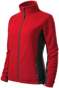 Damen Fleece-Kontrastjacke, rot #803308