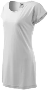 Damen langes T-Shirt/Kleid, weiß, 2XL