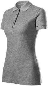 Damen Poloshirt, dunkelgrauer Marmor, XL