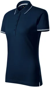 Damen Poloshirt mit kurzen Ärmeln, dunkelblau #789691