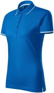 Damen Poloshirt mit kurzen Ärmeln, meerblau #789709