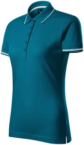 Damen Poloshirt mit kurzen Ärmeln, petrol blue #789699