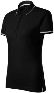 Damen Poloshirt mit kurzen Ärmeln, schwarz #789667