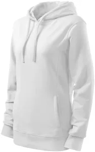 Damen stylisches Sweatshirt mit Kapuze, weiß / weiß #799415