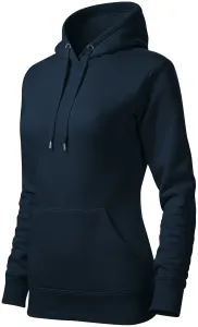 Damen Sweatshirt mit Kapuze ohne Reißverschluss, dunkelblau #804014