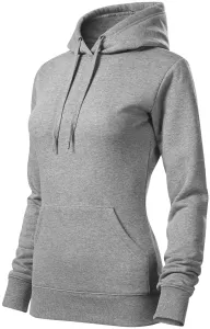Damen Sweatshirt mit Kapuze ohne Reißverschluss, dunkelgrauer Marmor #803970