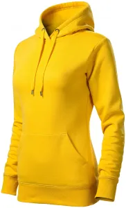 Damen Sweatshirt mit Kapuze ohne Reißverschluss, gelb, S