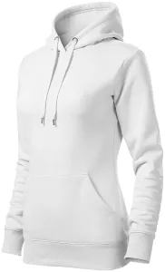 Damen Sweatshirt mit Kapuze ohne Reißverschluss, weiß #803924