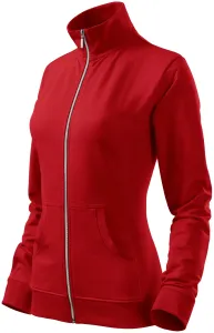 Damen Sweatshirt ohne Kapuze, rot, XS