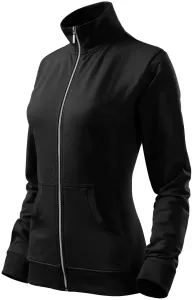 Damen Sweatshirt ohne Kapuze, schwarz, XL