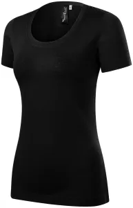 Damen T-Shirt aus Merinowolle, schwarz #804473