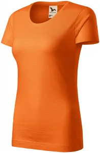 Damen-T-Shirt aus strukturierter Bio-Baumwolle, orange #804926