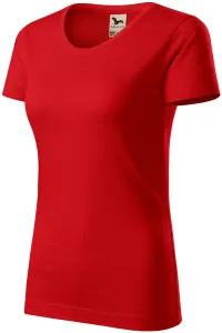 Damen-T-Shirt aus strukturierter Bio-Baumwolle, rot #804912