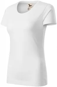 Damen-T-Shirt aus strukturierter Bio-Baumwolle, weiß, S