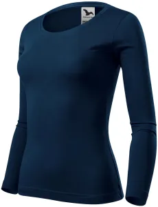 Damen T-Shirt mit langen Ärmeln, dunkelblau