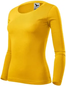 Damen T-Shirt mit langen Ärmeln, gelb, XL