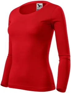 Damen T-Shirt mit langen Ärmeln, rot, XS