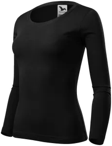 Damen T-Shirt mit langen Ärmeln, schwarz #804297