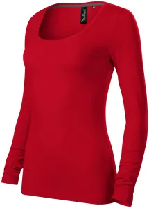 Damen T-Shirt mit langen Ärmeln und tiefem Ausschnitt, formula red, M