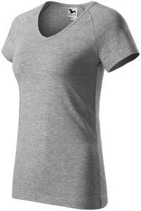 Damen T-Shirt mit Raglanärmel, dunkelgrauer Marmor #789819