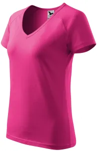 Damen T-Shirt mit Raglanärmel, lila, XL