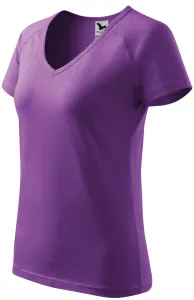 Damen T-Shirt mit Raglanärmel, lila, L