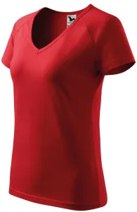 Damen T-Shirt mit Raglanärmel, rot, XS