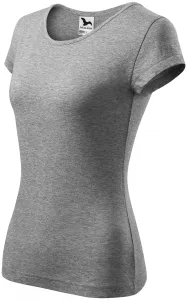 Damen T-Shirt mit sehr kurzen Ärmeln, dunkelgrauer Marmor