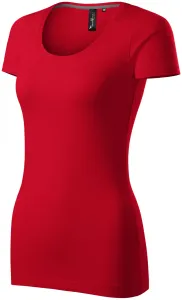 Damen T-Shirt mit Ziernähten, formula red #801144