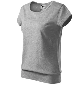 Damen trendy T-Shirt, dunkelgrauer Marmor #791611
