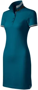 Damenkleid mit Kragen, petrol blue #802258
