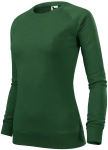 Einfaches Damen-Sweatshirt, flaschengrüner Marmor