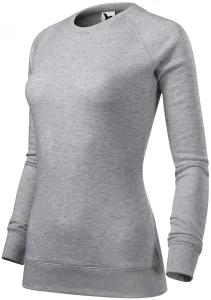 Einfaches Damen-Sweatshirt, Silberner Marmor, 2XL